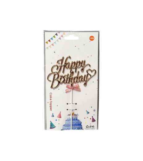 Topper ornament decor tort roz gold