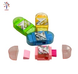 Sharpener with eraser and brush 6105