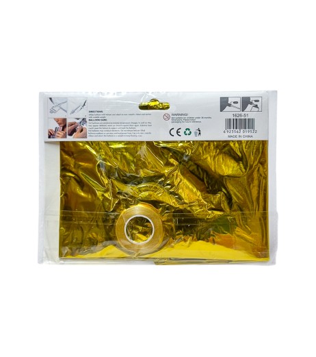 Set 8 baloane aurii, 2 folie + 6 latex