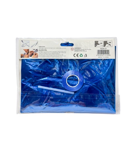 Set 8 baloane albastre, 2 folie + 6 latex