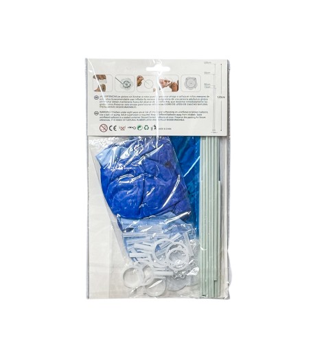 Set 21 baloane + bete suport din plastic, albastru-bleu