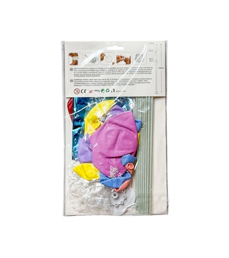 Set 21 baloane + bete suport din plastic, macarons