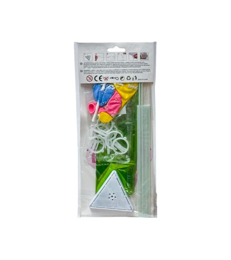 Set 5 baloane multicolor +suport din plastic