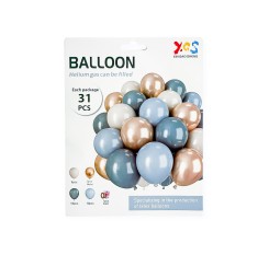 Baloane din latex 31/set combinate 320703 model blue