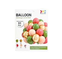 Baloane din latex 31/set combinate 320703 model green