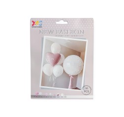 Baloane HD2 alb-roz 6/set Baloane HD2 alb-roz 6/set
