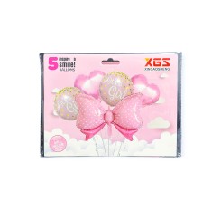 Baloane folie 5/set roz It's a Girl