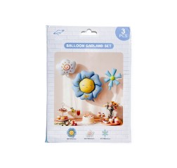 Baloane din folie model floral bleu Baloane din folie model floral bleu