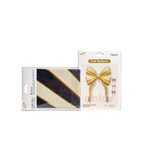 Two-tone foil balloons, cream-black, 108*156 cm Two-tone foil balloons, cream-black, 108*156 cm