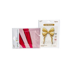 Baloane folie funda bicolora, rosu-roz, 108*156 cm