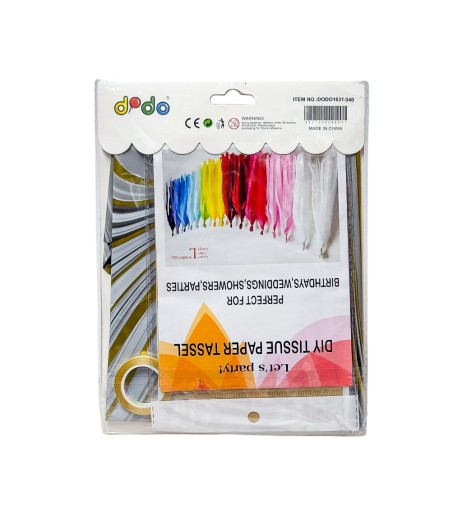 Set 8 baloane negre +franjuri din hartie