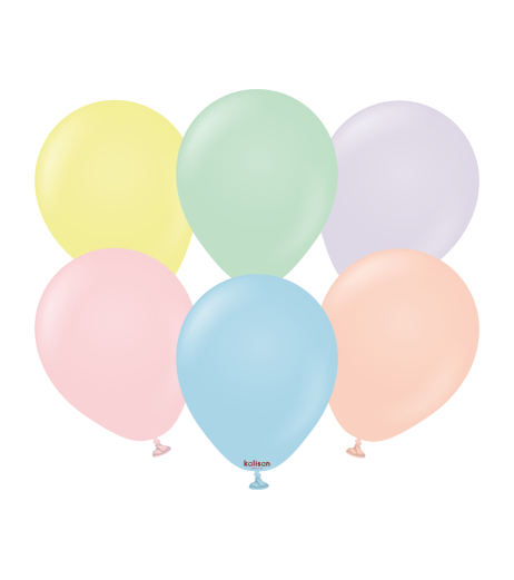 Kalisan 5” (13 cm) Macaron Assorted Latex Balloons 100/set