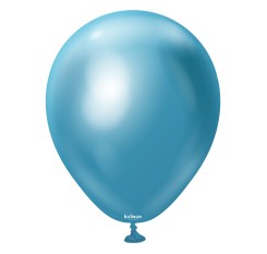 Baloane latex Kalisan 5” (13 cm) Mirror Blue 100/set