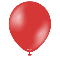 Baloane latex Kalisan 5” (13 cm) Metallic Red 50/set