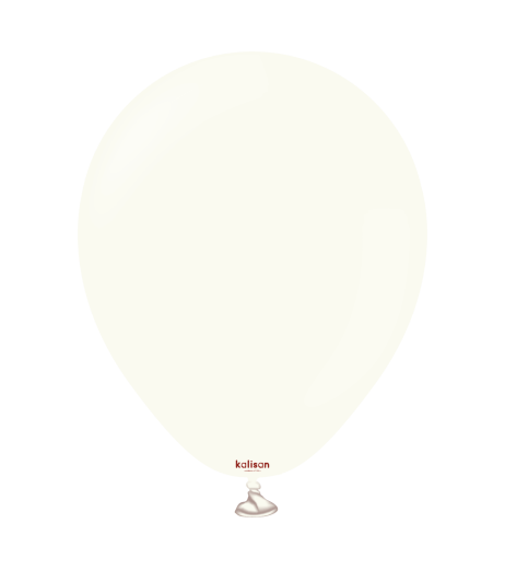 10580181 - Baloane latex Kalisan 5” (13 cm) Retro White 100/set Baloane latex Kalisan 5” (13 cm) Retro White 100/set