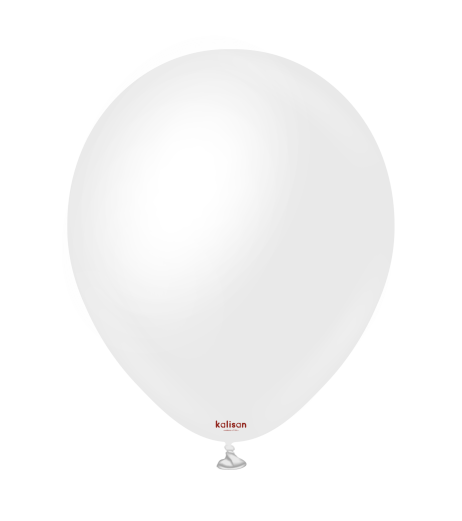 Baloane latex Kalisan 11” (28 cm) Opaque Satin Snow White 50/set