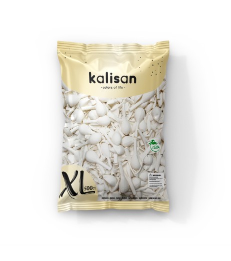 Kalisan latex balloons 12” (30 cm) Standard White 500/set