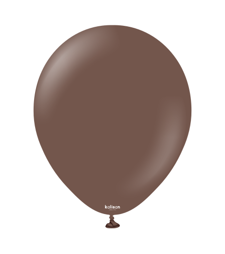 Baloane latex Kalisan 12” (30 cm) Standard Chocolate Brown 100/set