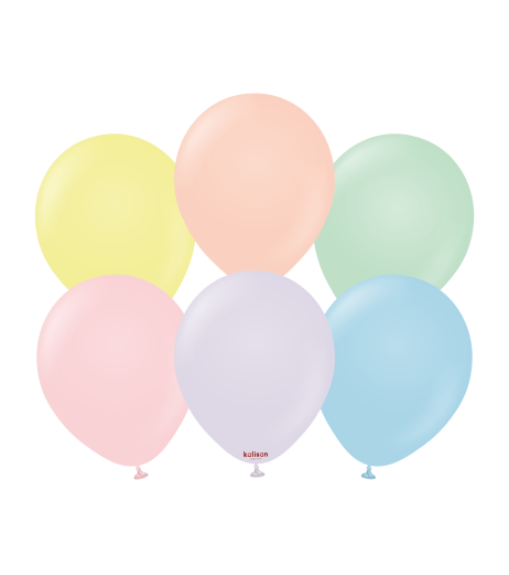 Kalisan 12” (30 cm) Macaron Assorted Latex Balloons 100/set