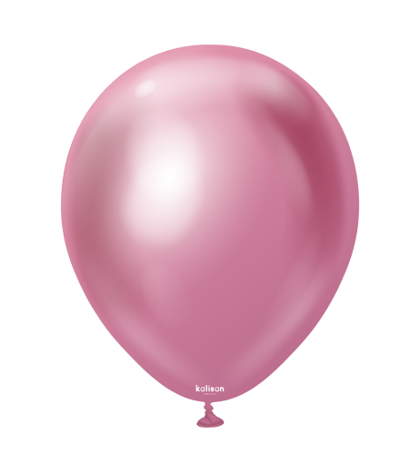 Baloane latex Kalisan 12” (30 cm) Mirror Pink 50/set