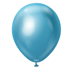 Baloane latex Kalisan 12” (30 cm) Mirror Blue 50/set