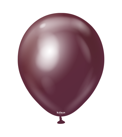 Baloane latex Kalisan 12” (30 cm) Mirror Burgundy 50/set