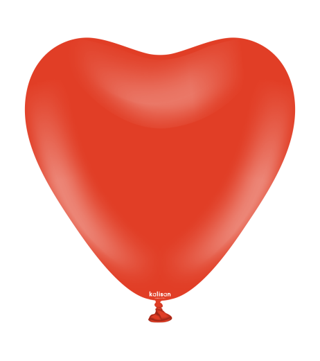 Kalisan latex balloons 12” (30 cm) Heart Standard Red 25/set