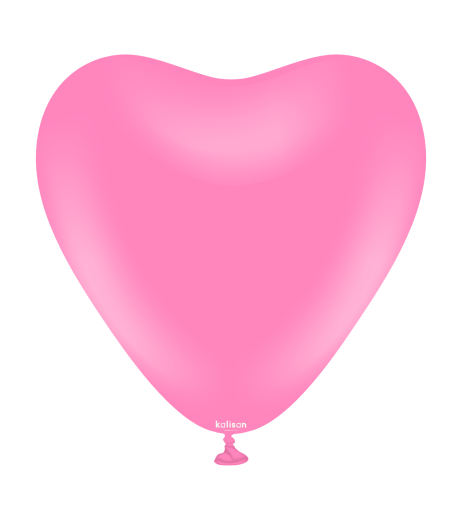 Baloane latex Kalisan 12” (30 cm) Heart Standard Queen Pink 25/set