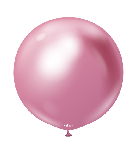 Baloane latex Kalisan 24” (61 cm) Mirror Pink 2/set