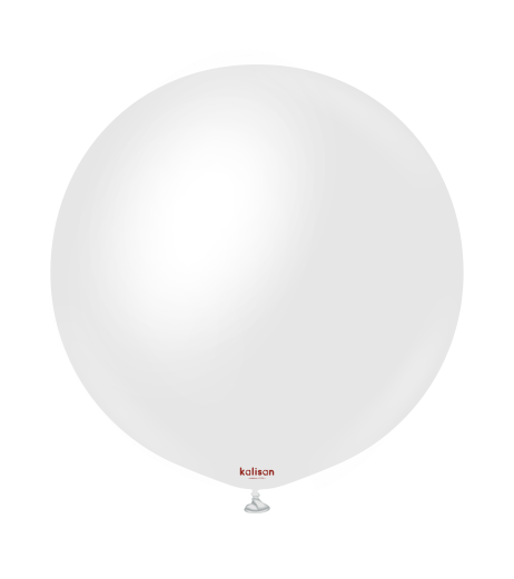 Baloane latex Kalisan 24” (61 cm) Opaque Satin Snow White 2/set