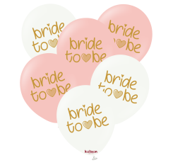 Baloane latex Kalisan 12” (30 cm) Printed Bride To Be 25/set