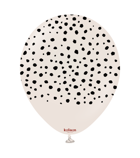 Kalisan latex balloons 12" (30 cm) Safari Cheetah White Sand print Black 5/set