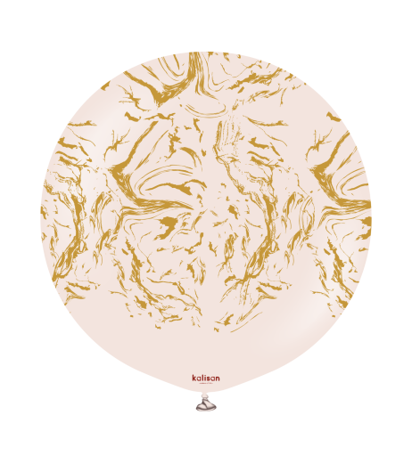 Baloane latex Kalisan 24” (61 cm) Space Nebula Pink Blush print Gold 1/set