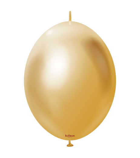Baloane latex Kalisan K-Link 6” (15 cm) Mirror Gold 50/set