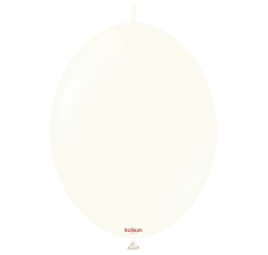 Baloane latex Kalisan K-Link 6” (15 cm) Retro White 50/set