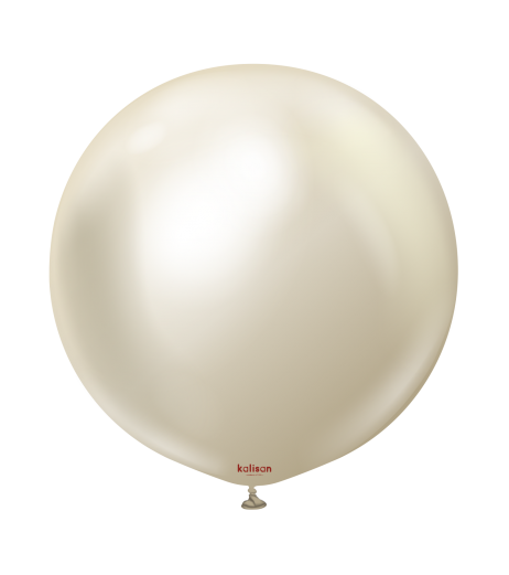 Baloane latex Kalisan 36” (91 cm) Mirror White Gold 2/set