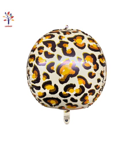 4D animal-print leopard foil balloons 22” (56 cm) 5/set