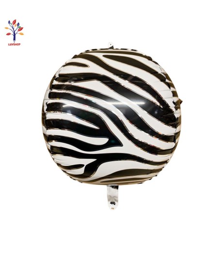 4D animal-print zebra foil balloons 22” (56 cm) 5/set
