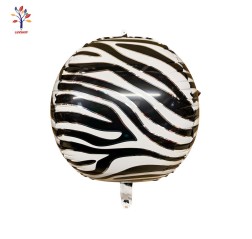 4D animal-print zebra foil balloons 22” (56 cm) 5/set