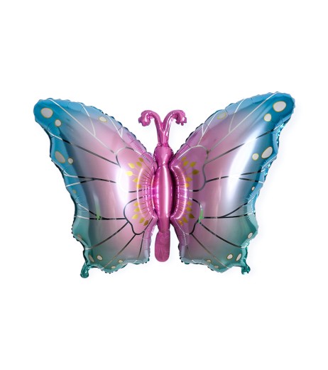 Baloane folie fluture blue/roz