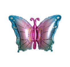 Baloane folie fluture blue/roz