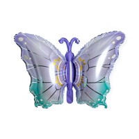 Baloane folie fluture mov/turcoaz
