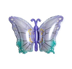 Baloane folie fluture mov/turcoaz