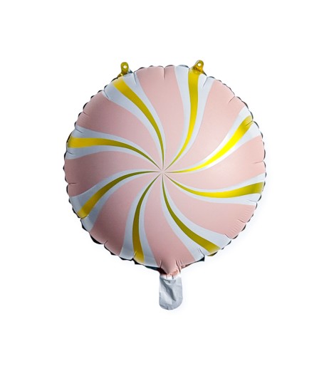 Baloane folie morisca roz, accente aurii, 18”