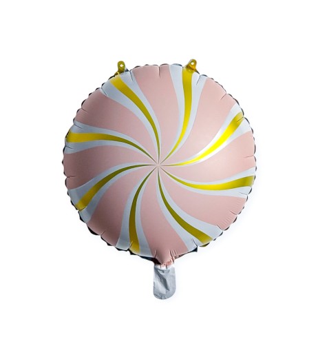 Baloane folie morisca roz, accente aurii, 18”