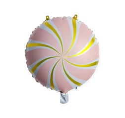 Baloane folie morisca roz, accente aurii, 18”