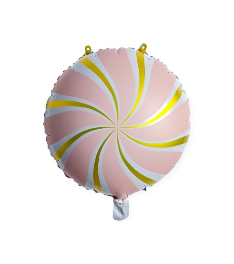 Baloane folie morisca roz, accente aurii, 18”