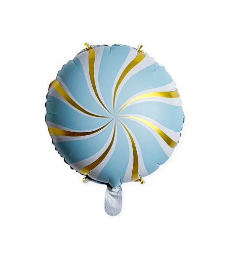 Baloane folie morisca bleu, accente aurii, 18”