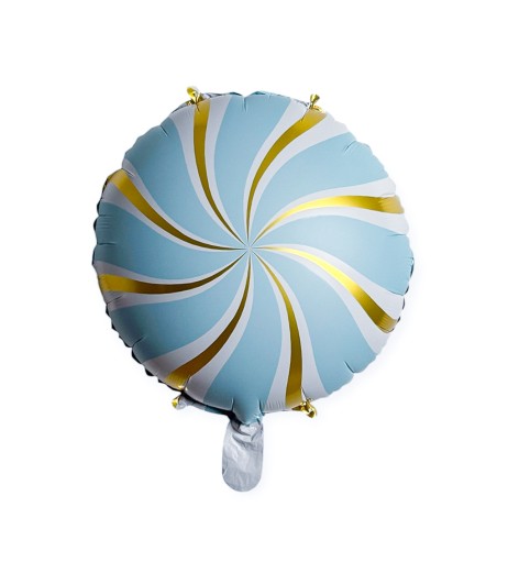 Baloane folie morisca bleu, accente aurii, 18”