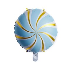 Baloane folie morisca bleu, accente aurii, 18”